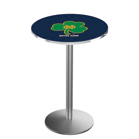 42 Stainless Steel Notre Dame Shamrock Pub Table